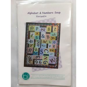 BJ Designs Patterns quilt sewing pattern Alphabet & Numbers Soup